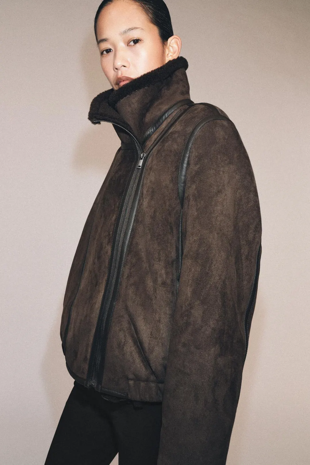 Куртка из двустороннего искусственного меха ZW Collection, Zara