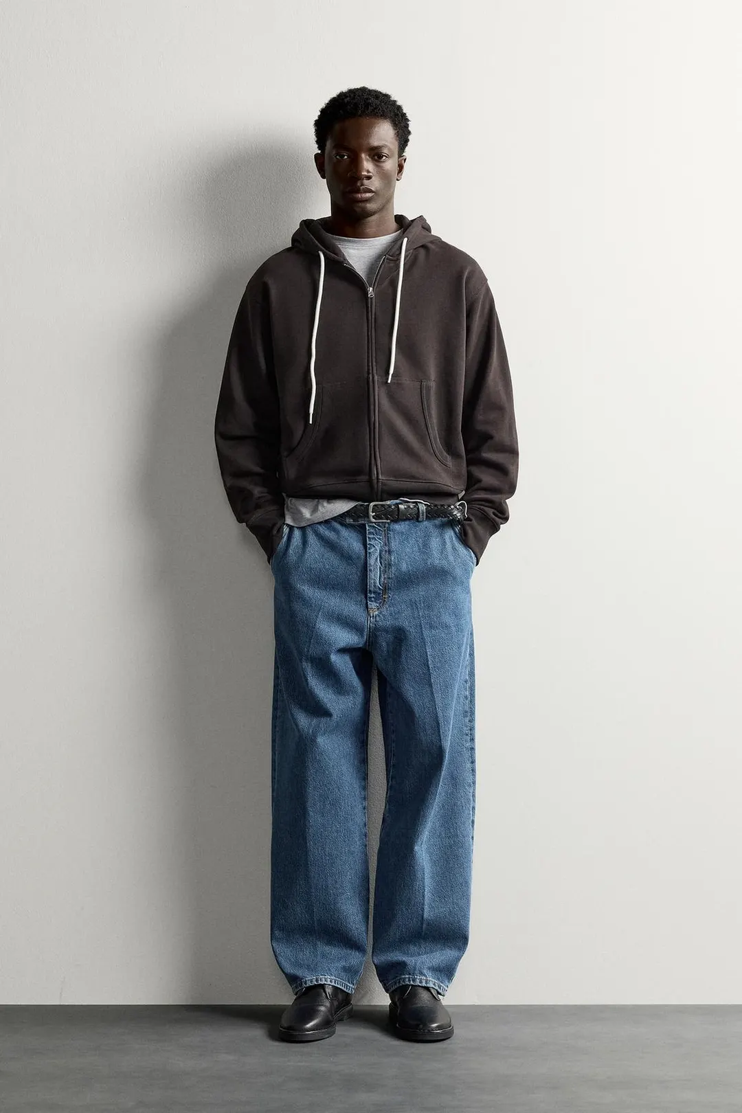 Худи стандартного кроя на молнии, Zara