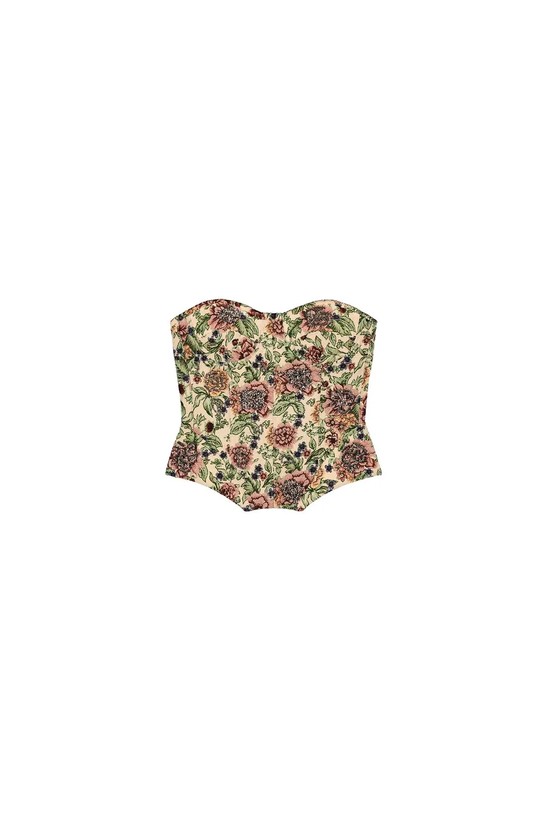 Жаккардовый корсет с цветочным узором ZW Collection, Zara