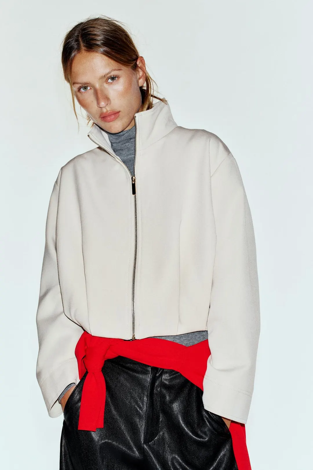 Куртка-бомбер с высоким воротником, Zara