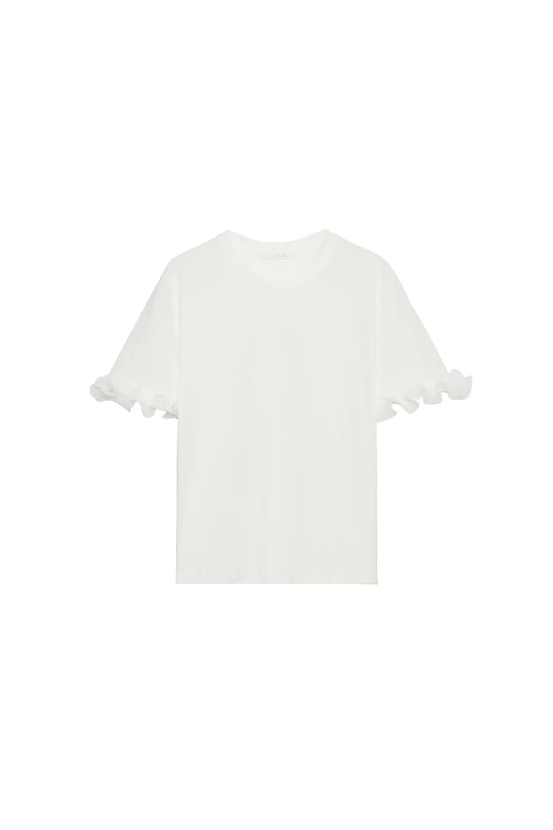 Хлопковая футболка с оборкой, Zara