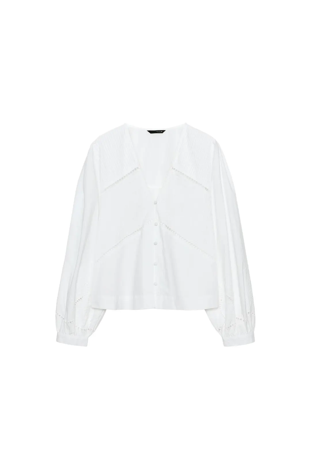 Блузка из поплина с вышивкой, Zara