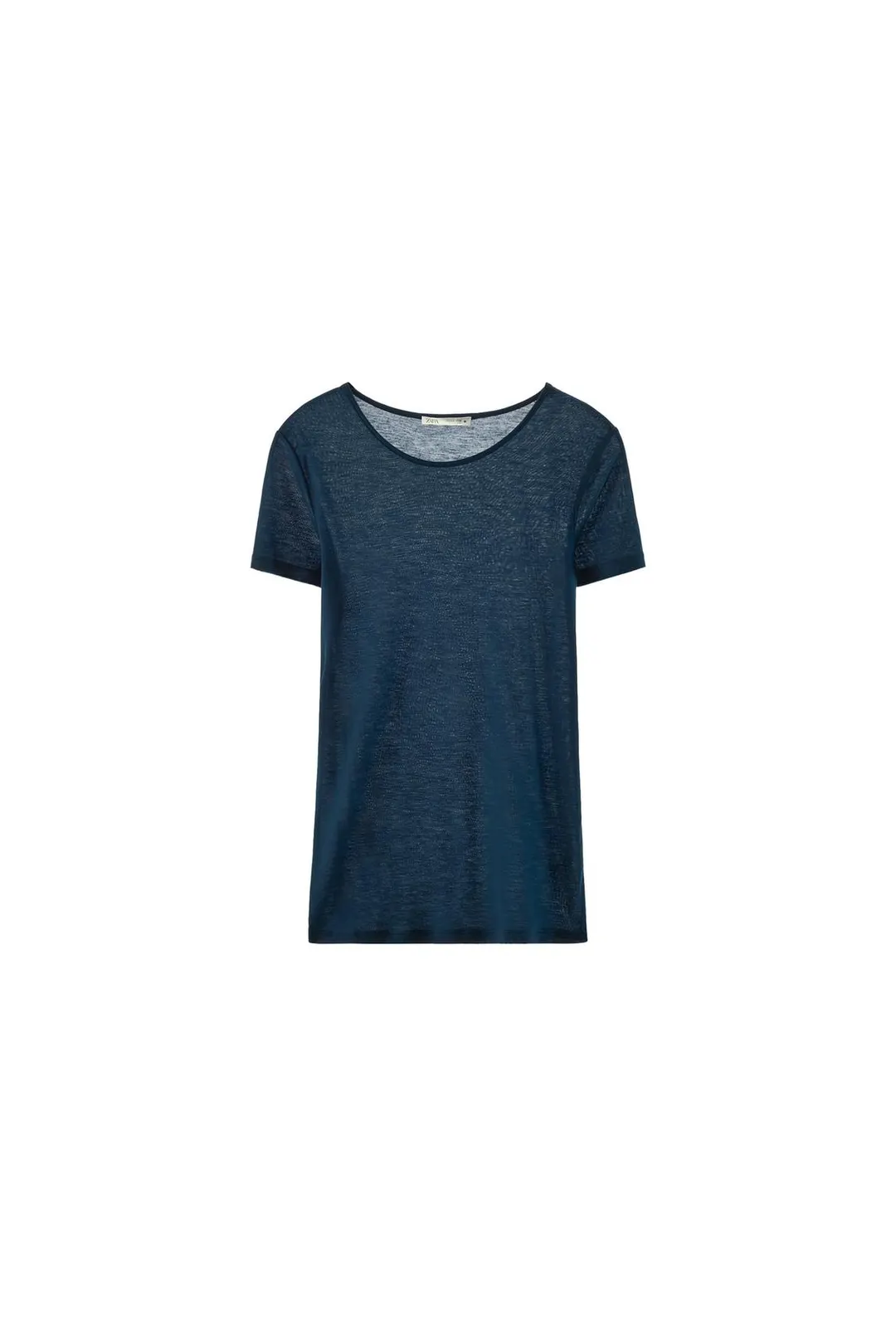Футболка однотонная из смесовой шерсти, Zara