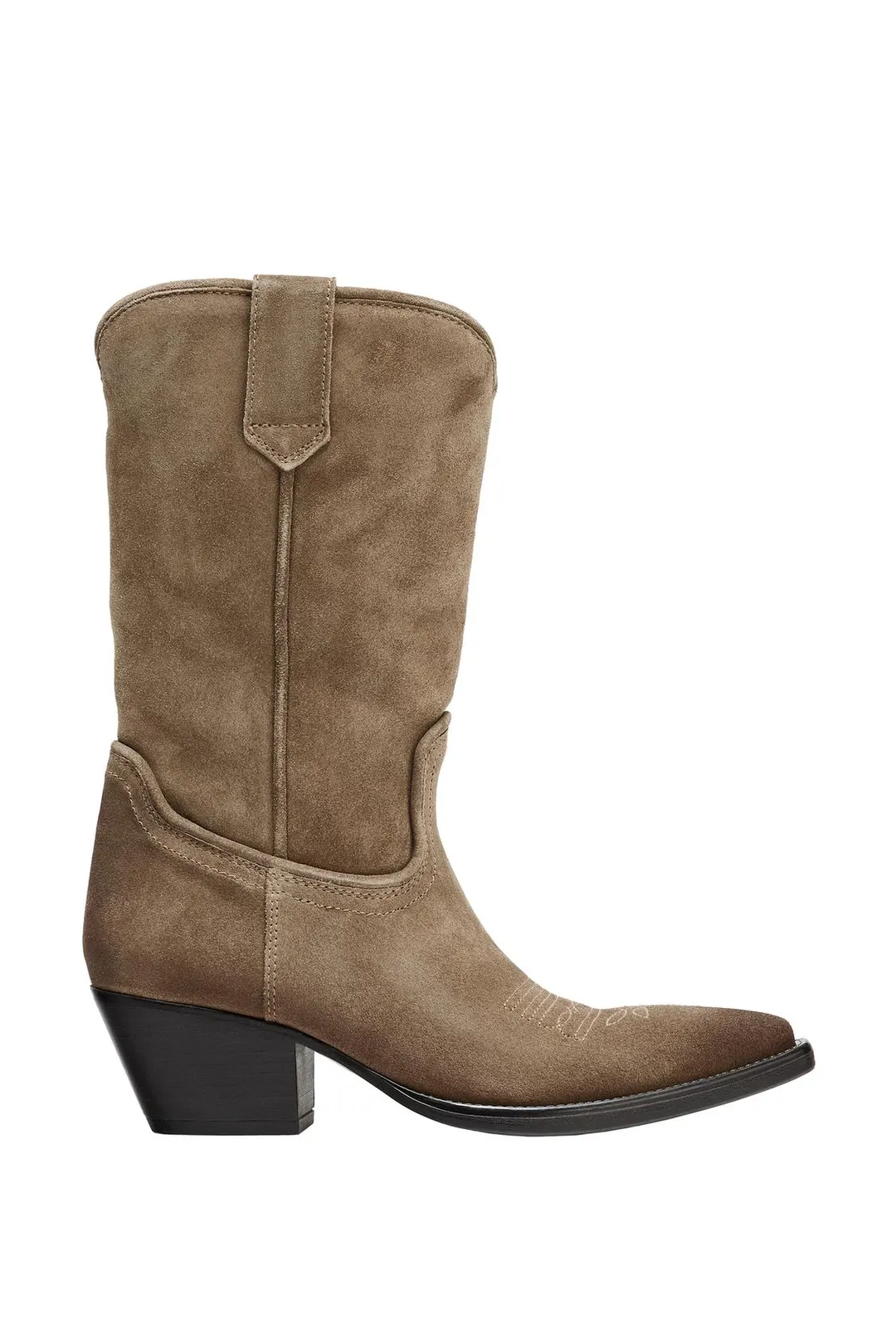 Ковбойские сапоги из спилка, Zara