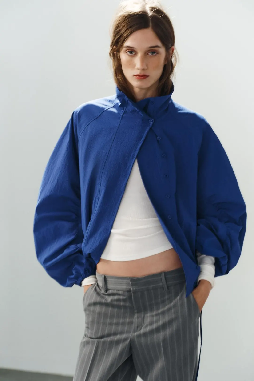 Куртка из технологичной ткани на пуговицах, Zara