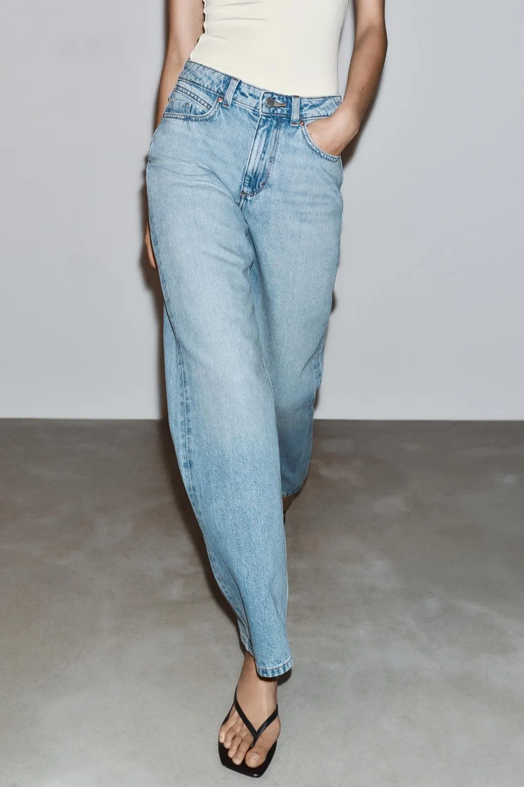Джинсы классического кроя с высокой посадкой Z1975, Zara