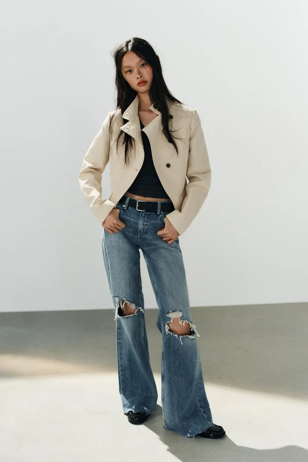 Блейзер двубортный на пуговицах, Zara