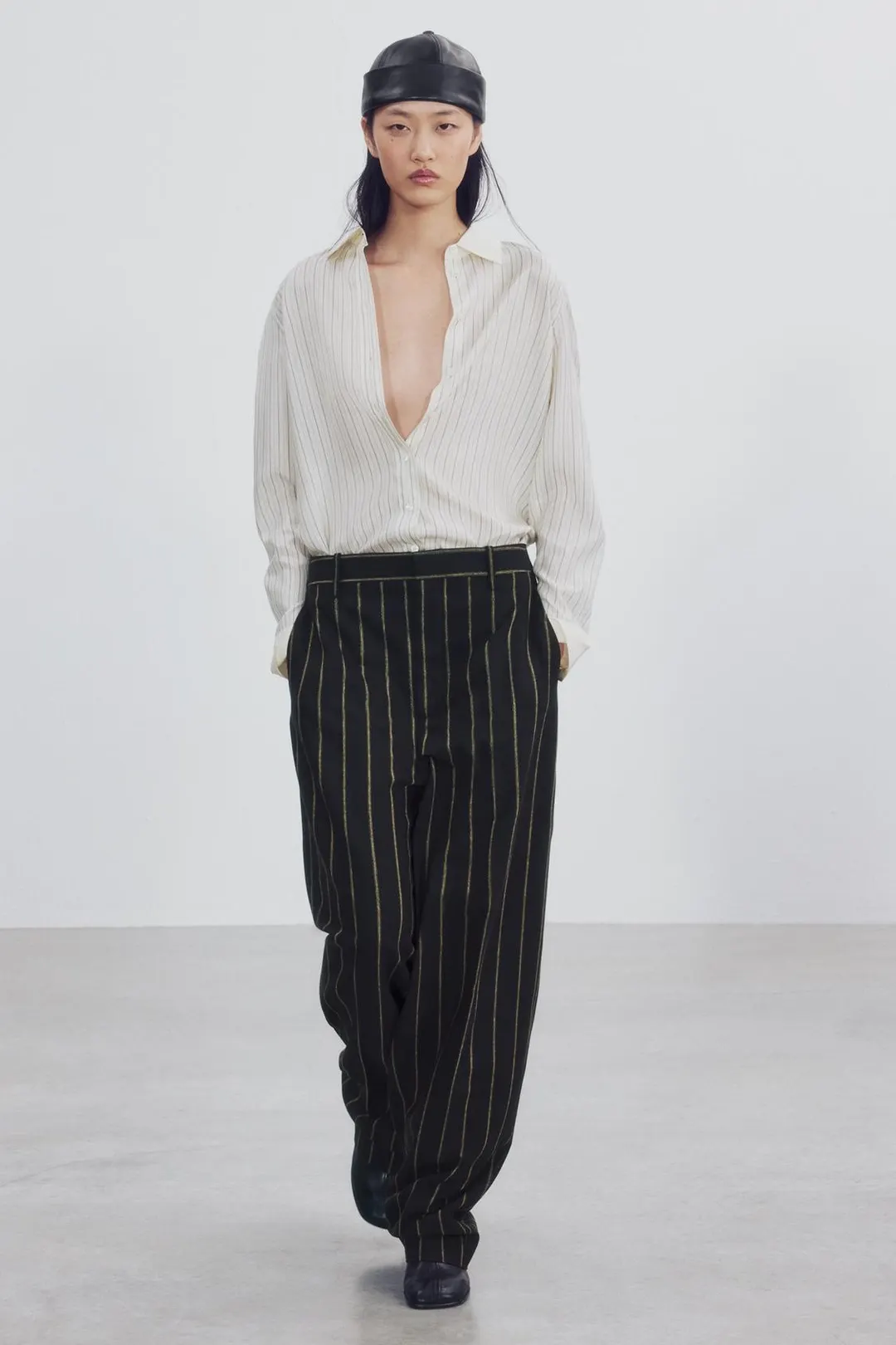 Брюки в полоску ZW Collection, Zara