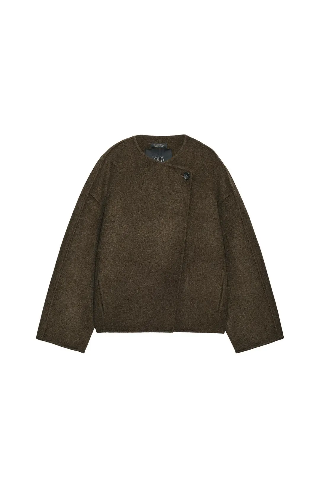Короткое пальто из смесовой шерсти ZW Collection, Zara