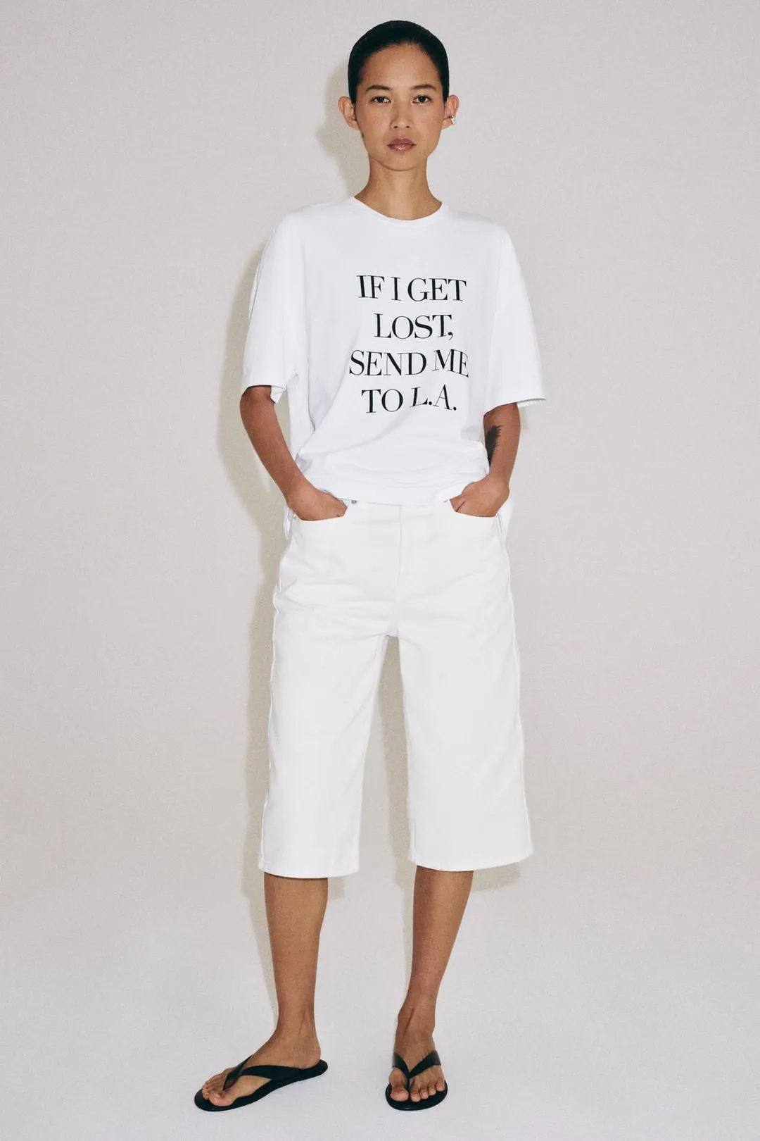 Футболка с короткими рукавами и надписью, Zara
