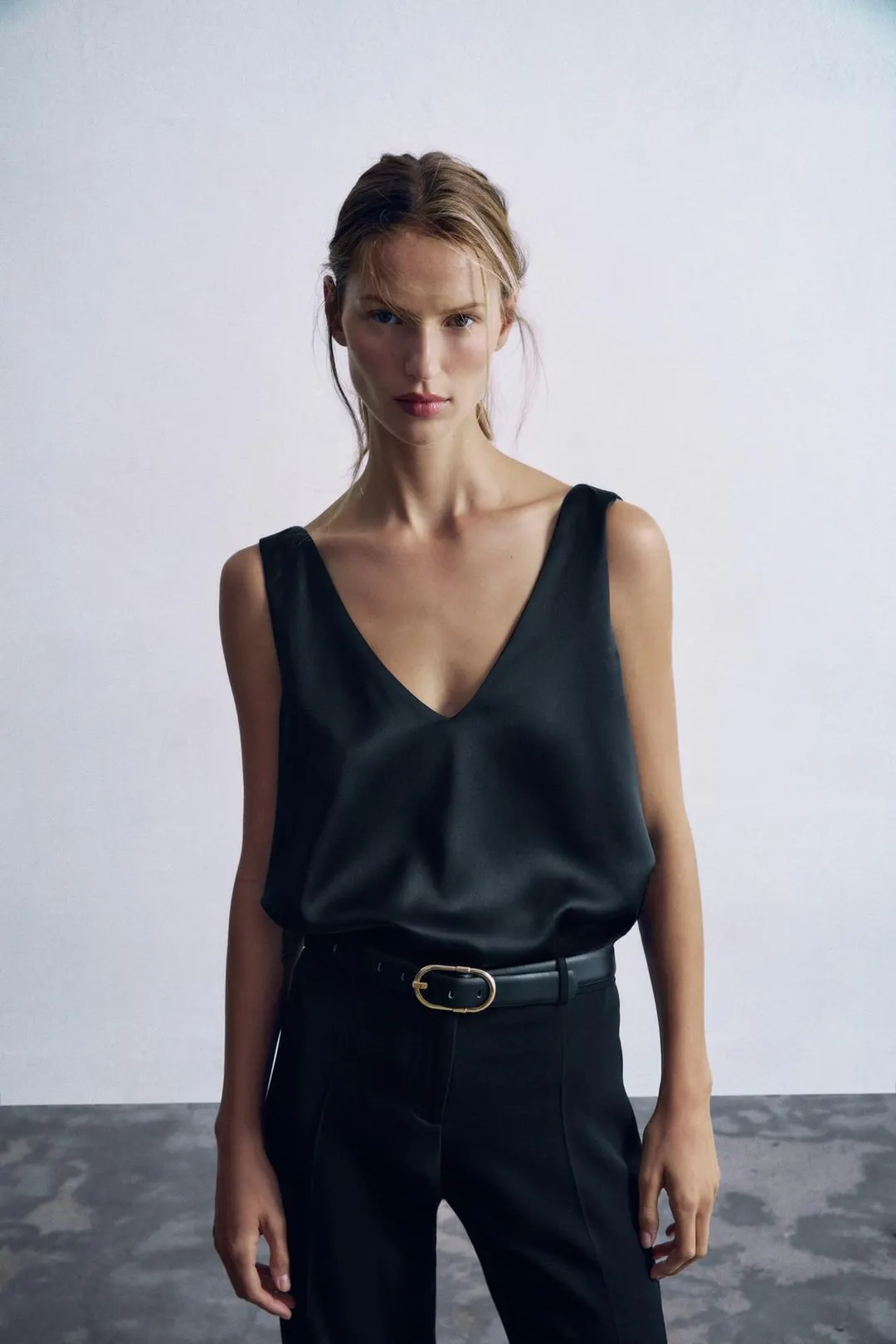 Комбинированный комбинезон с поясом, Zara