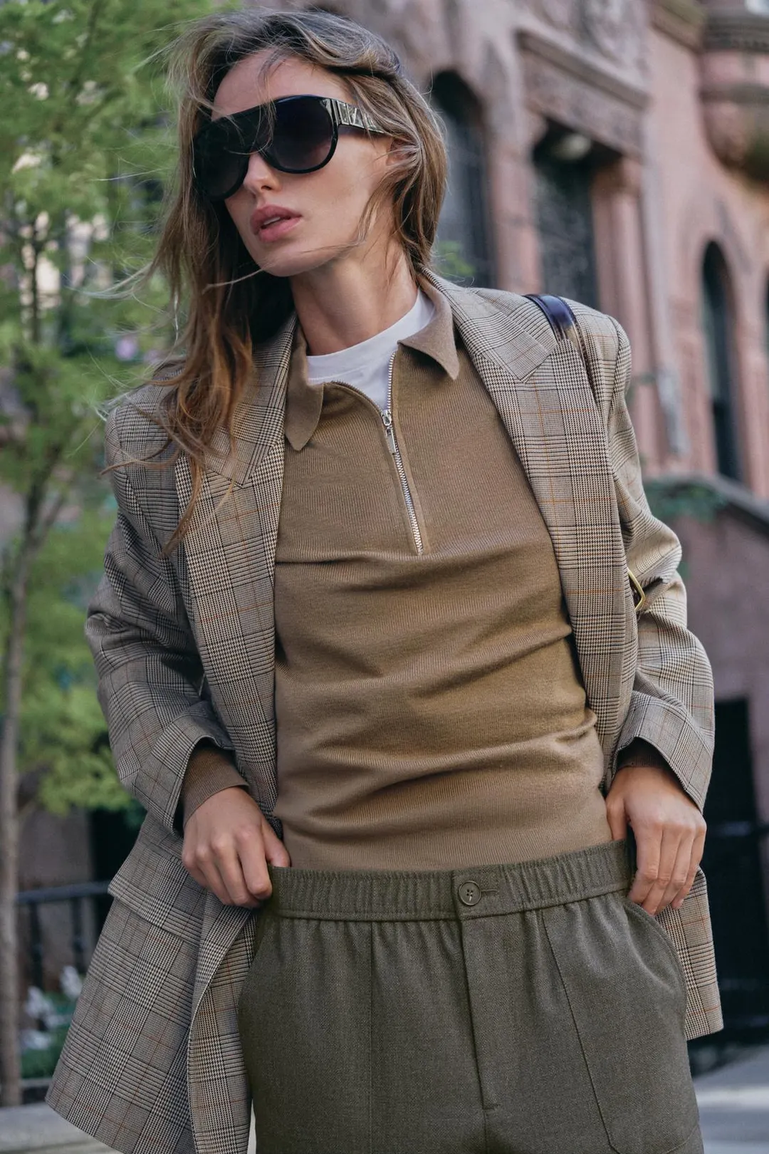 Брюки с эластичным поясом, Zara