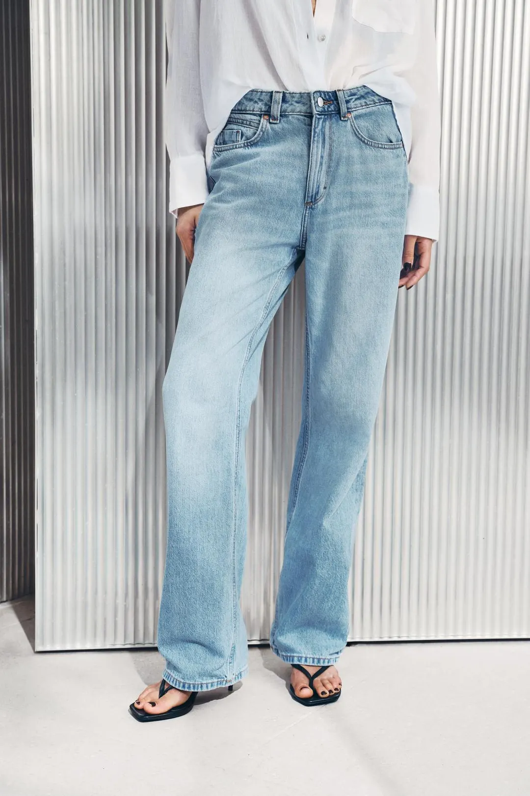 Джинсы классического кроя с высокой посадкой Z1975, Zara
