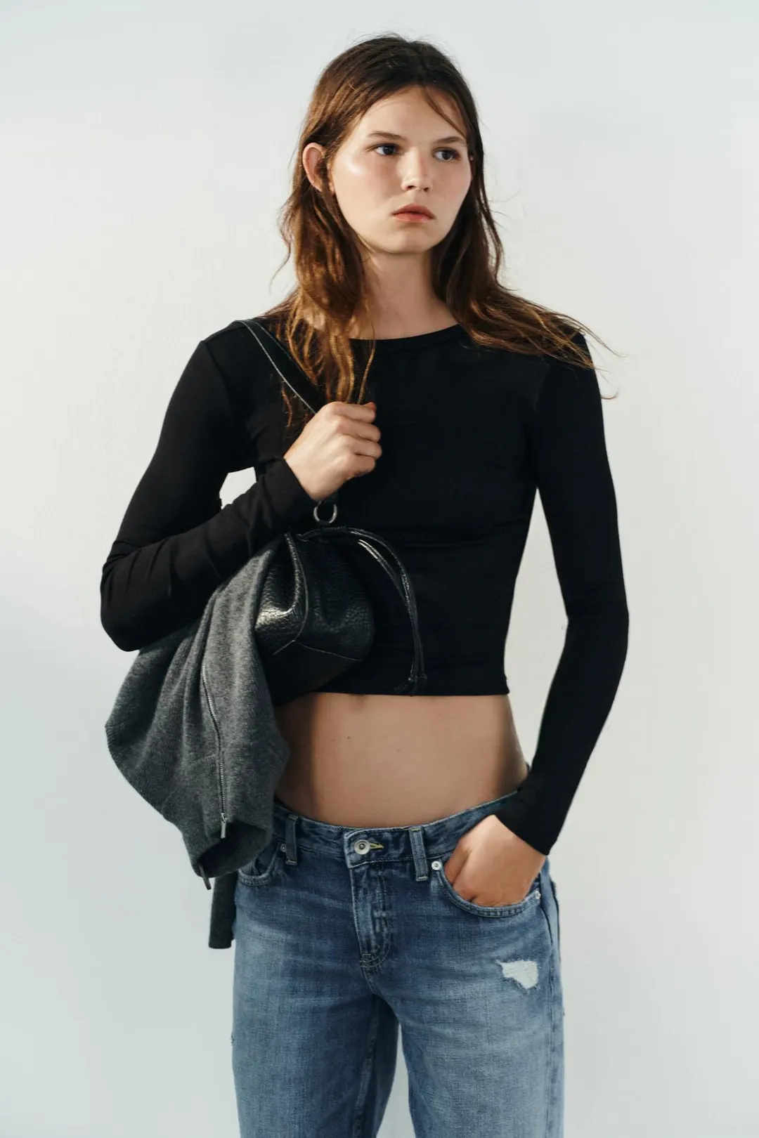 Лонгслив из хлопка, Zara