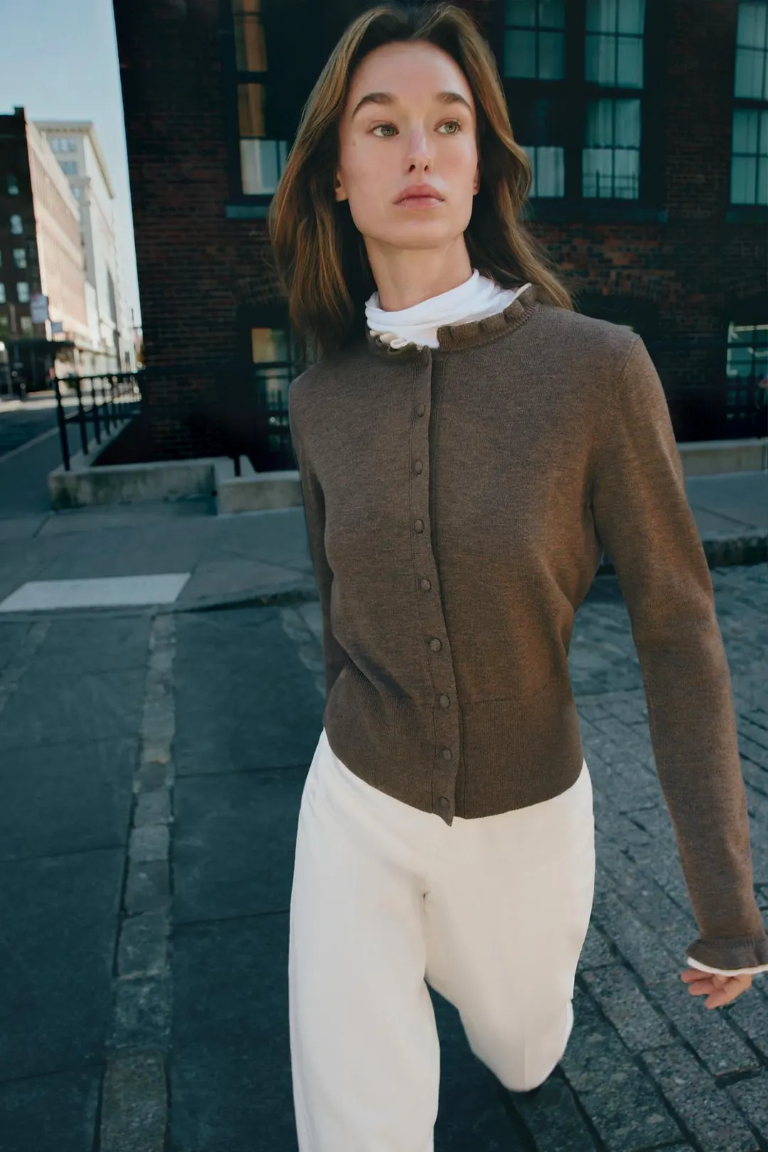 Кардиган с оборками, Zara