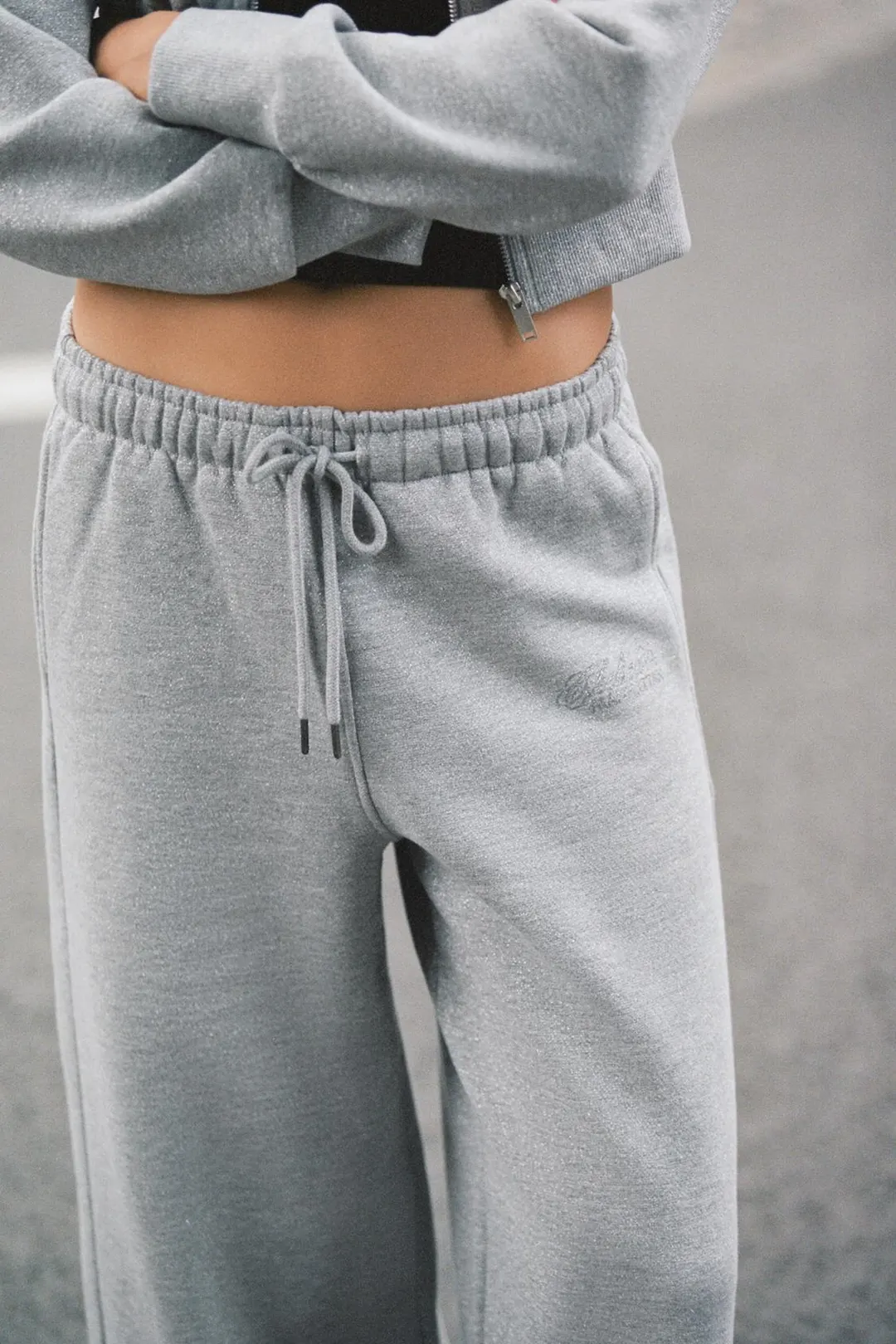 Брюки объемного кроя с блестками, Zara