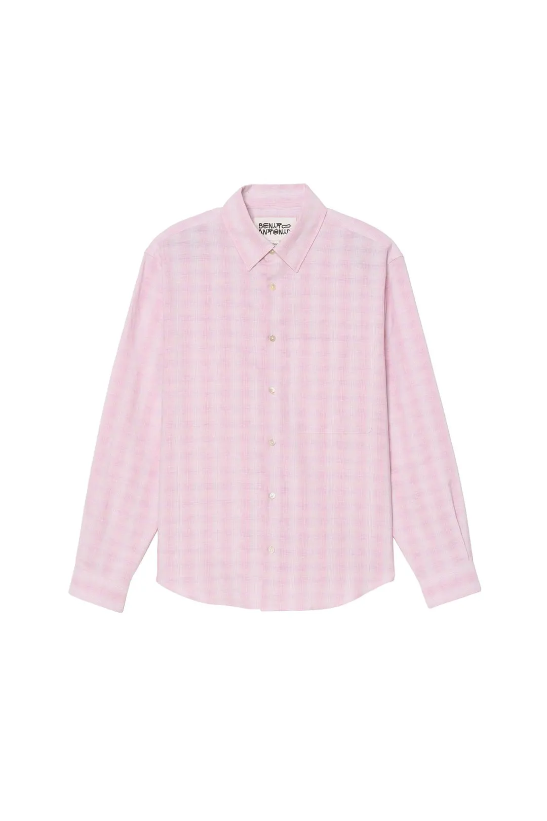 Рубашка из хлопка и льна в клетку, Zara