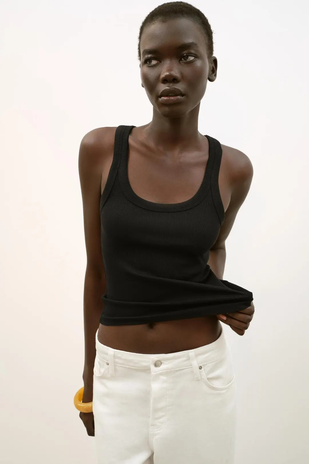Топ без рукавов в рубчик, Zara