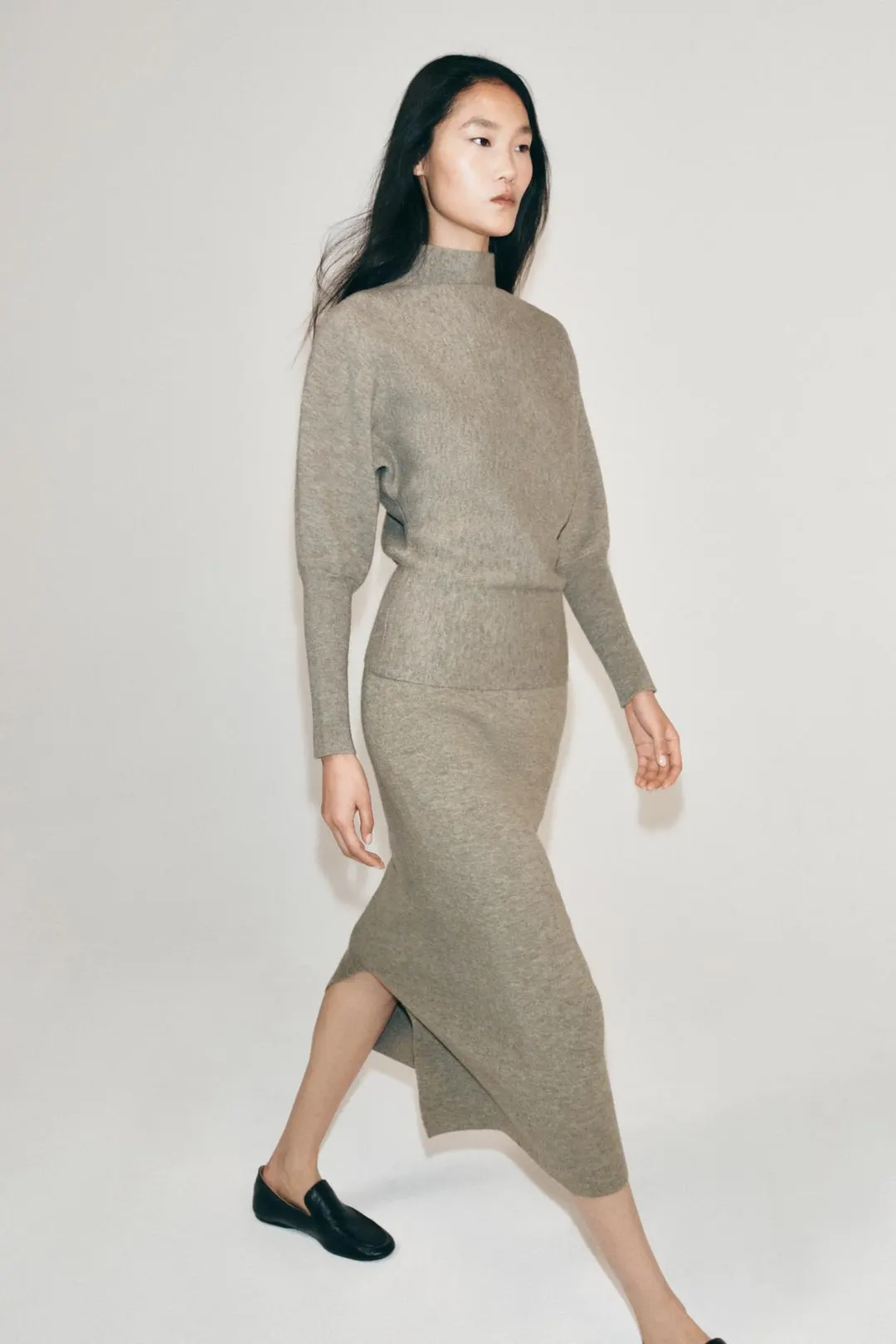 Вязаная юбка миди, Zara