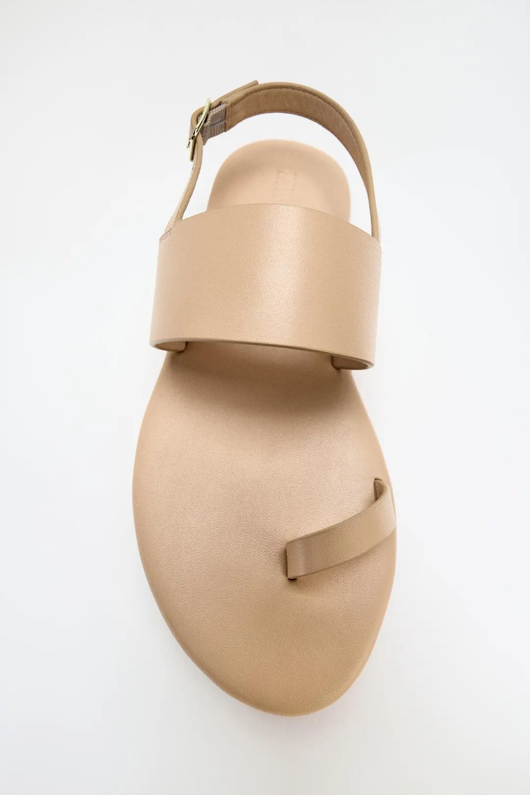 Кожаные сандалии без каблука, Zara