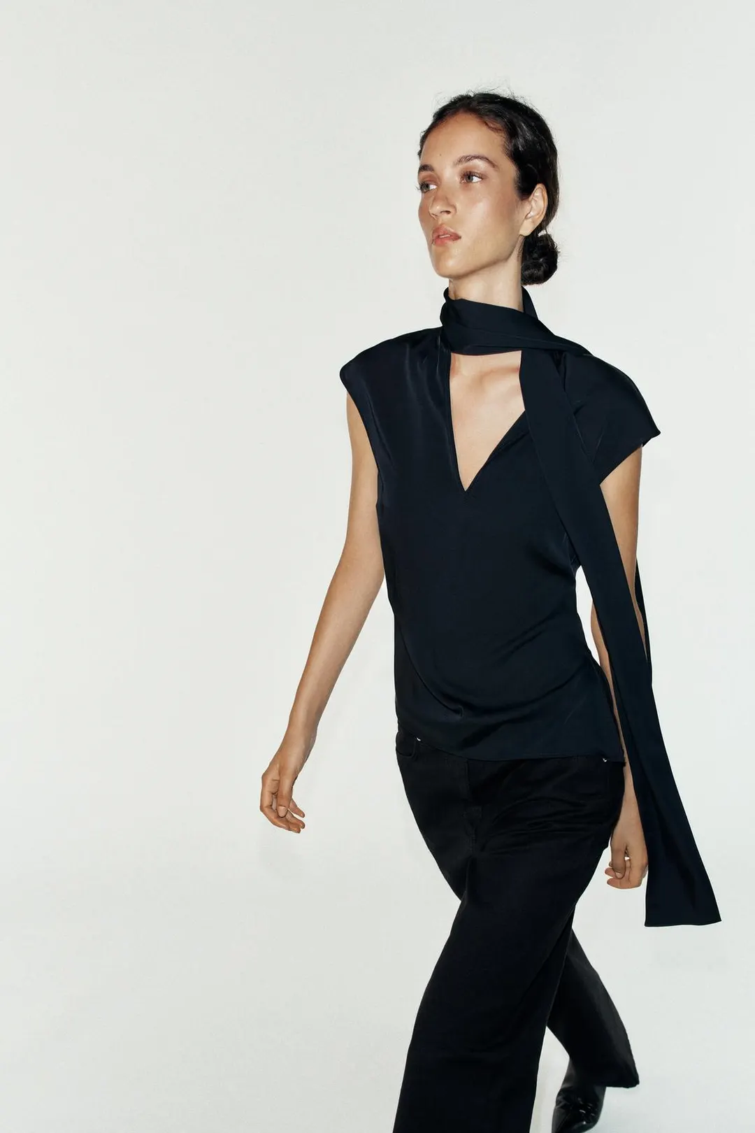 Топ без рукавов с завязкой, Zara