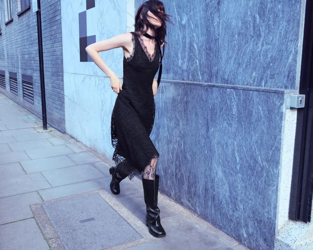 Кожаные байкерские сапоги, Zara