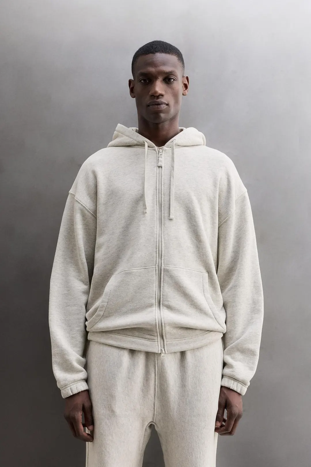 Худи из хлопка на молнии, Zara