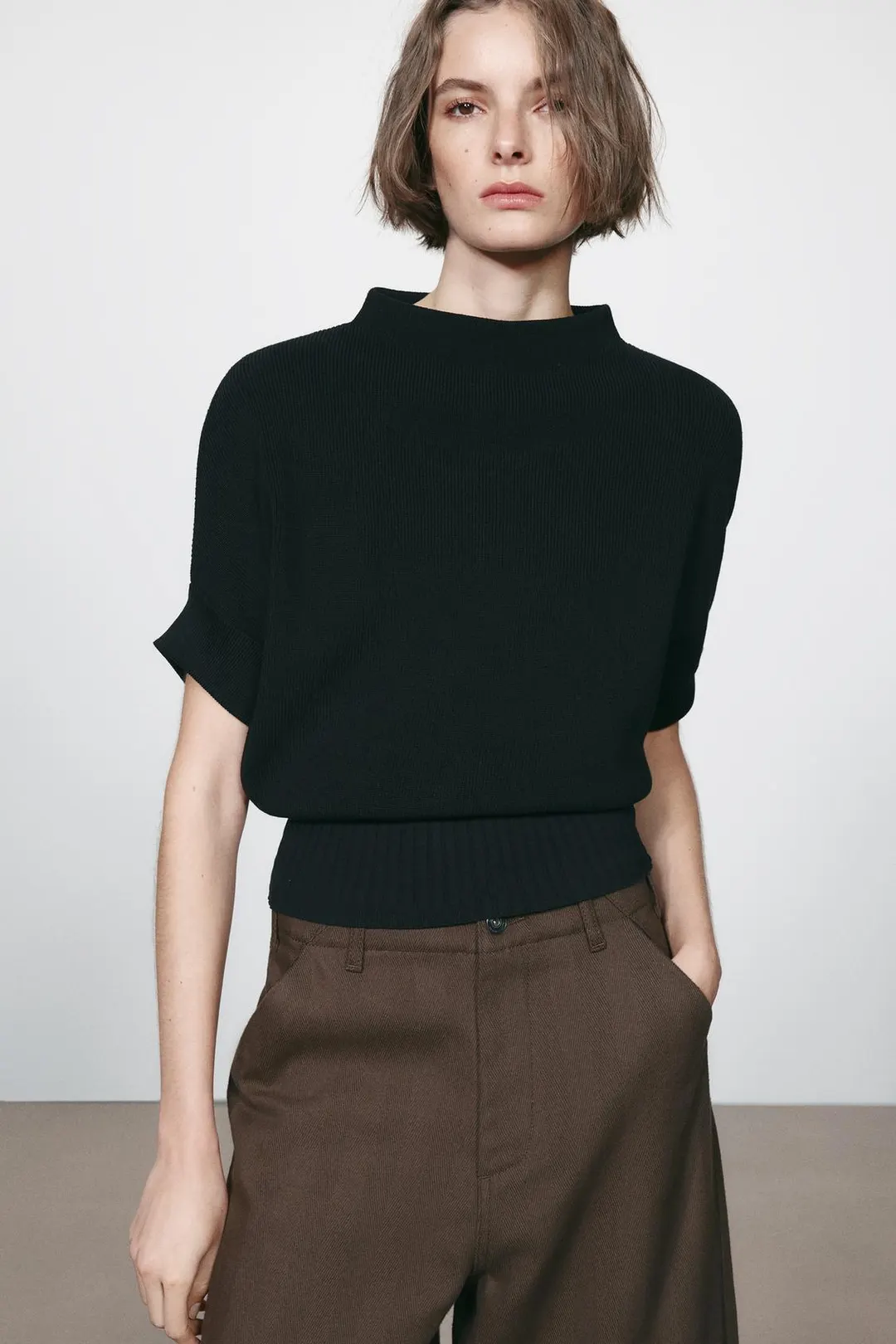 Топ вязаный приталенный, Zara