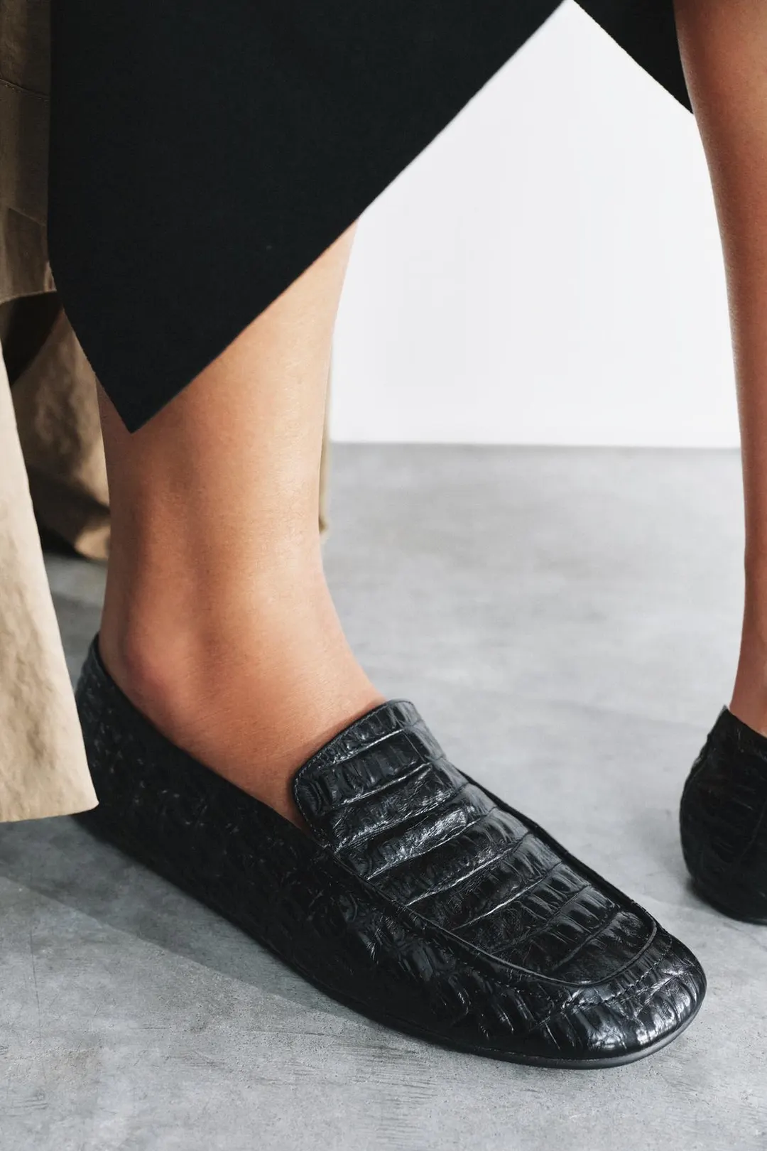 Фактурные лоферы из кожи LIMITED EDITION, Zara