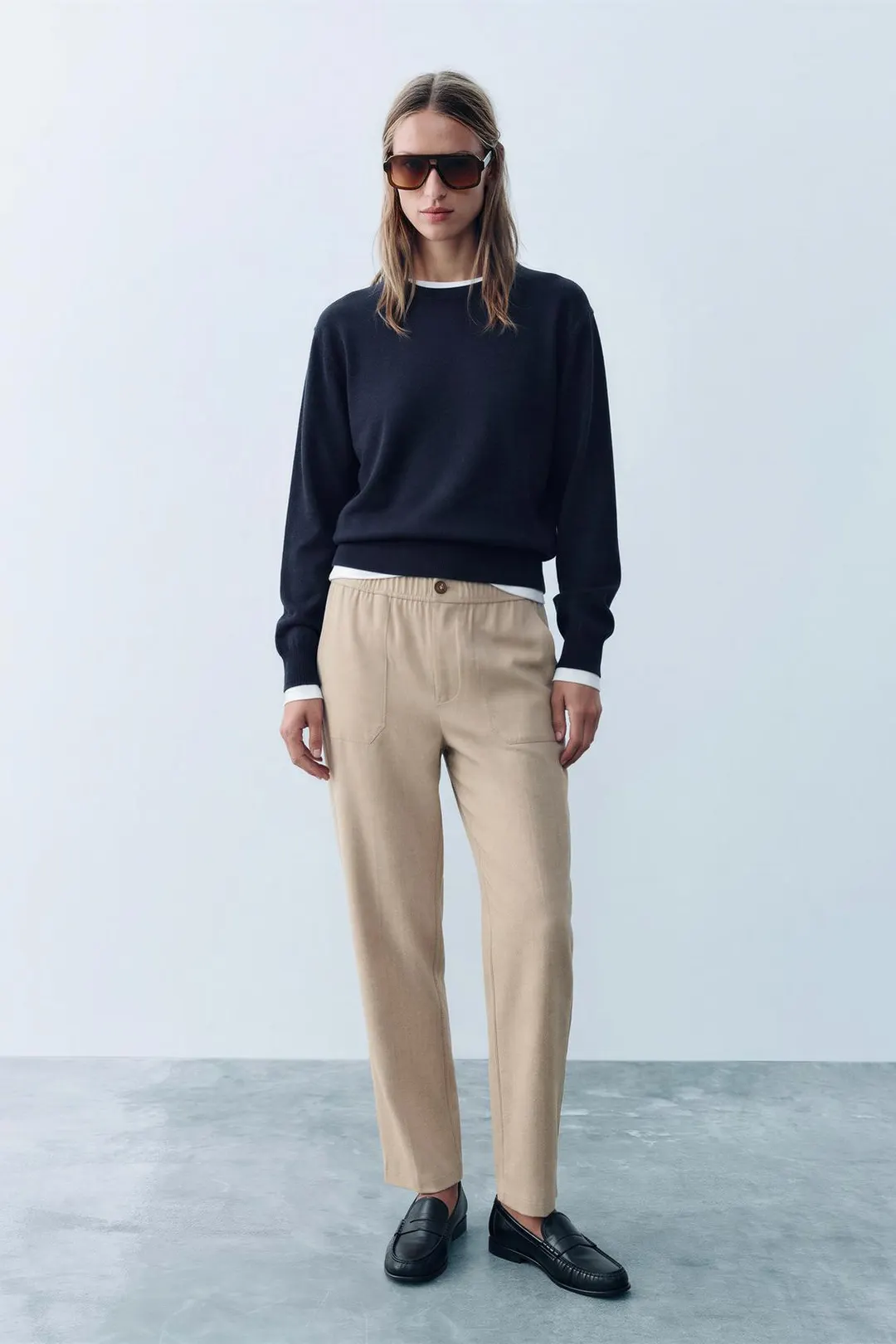 Брюки с эластичным поясом, Zara