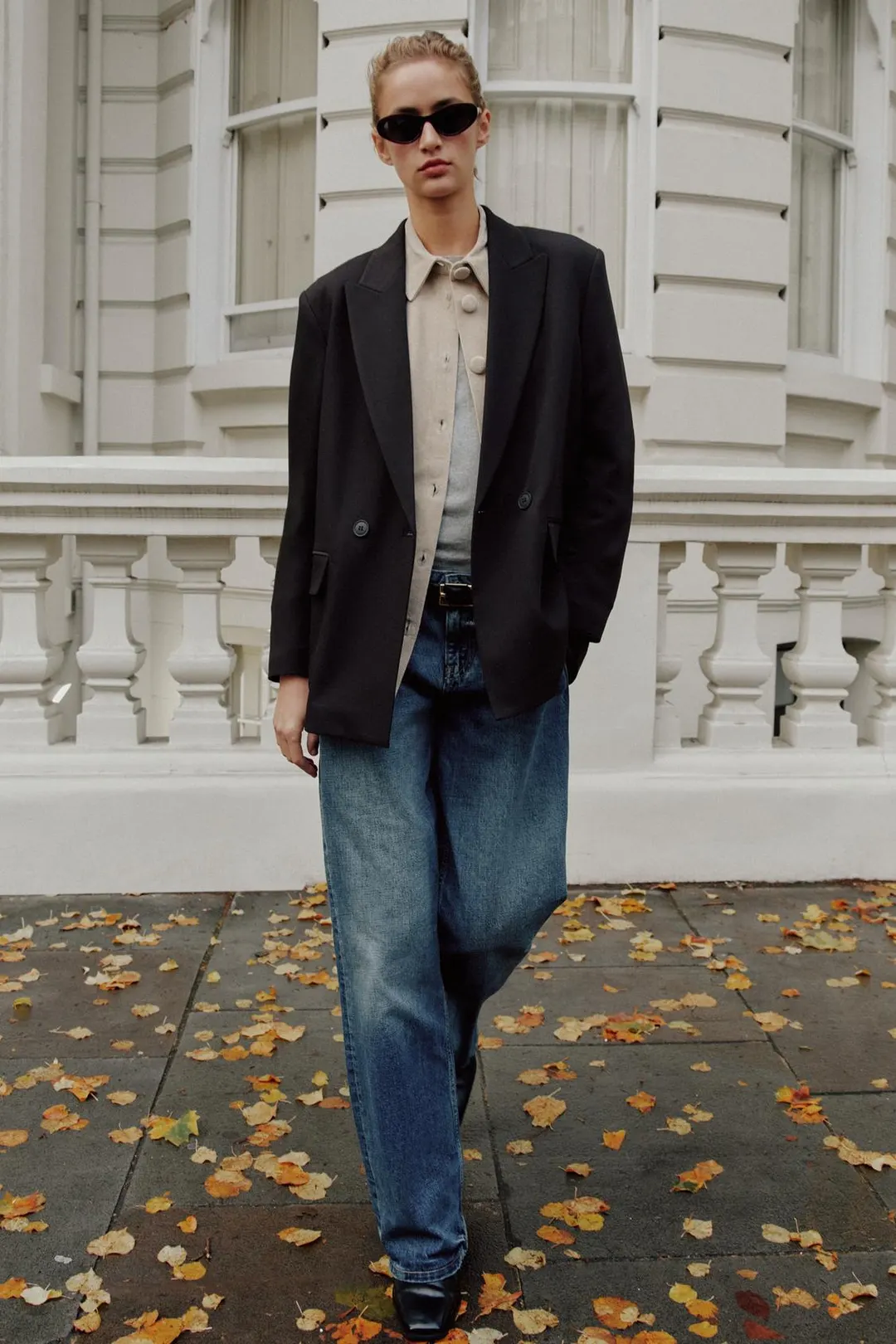 Двубортный блейзер оверсайз, Zara