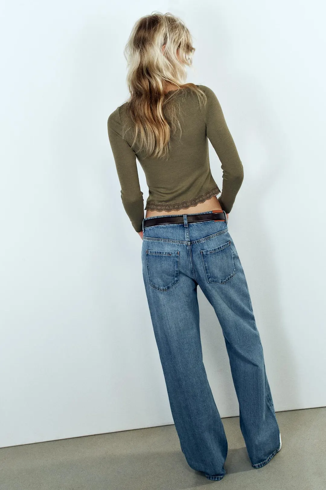 Топ кружевной с вырезом лодочкой, Zara