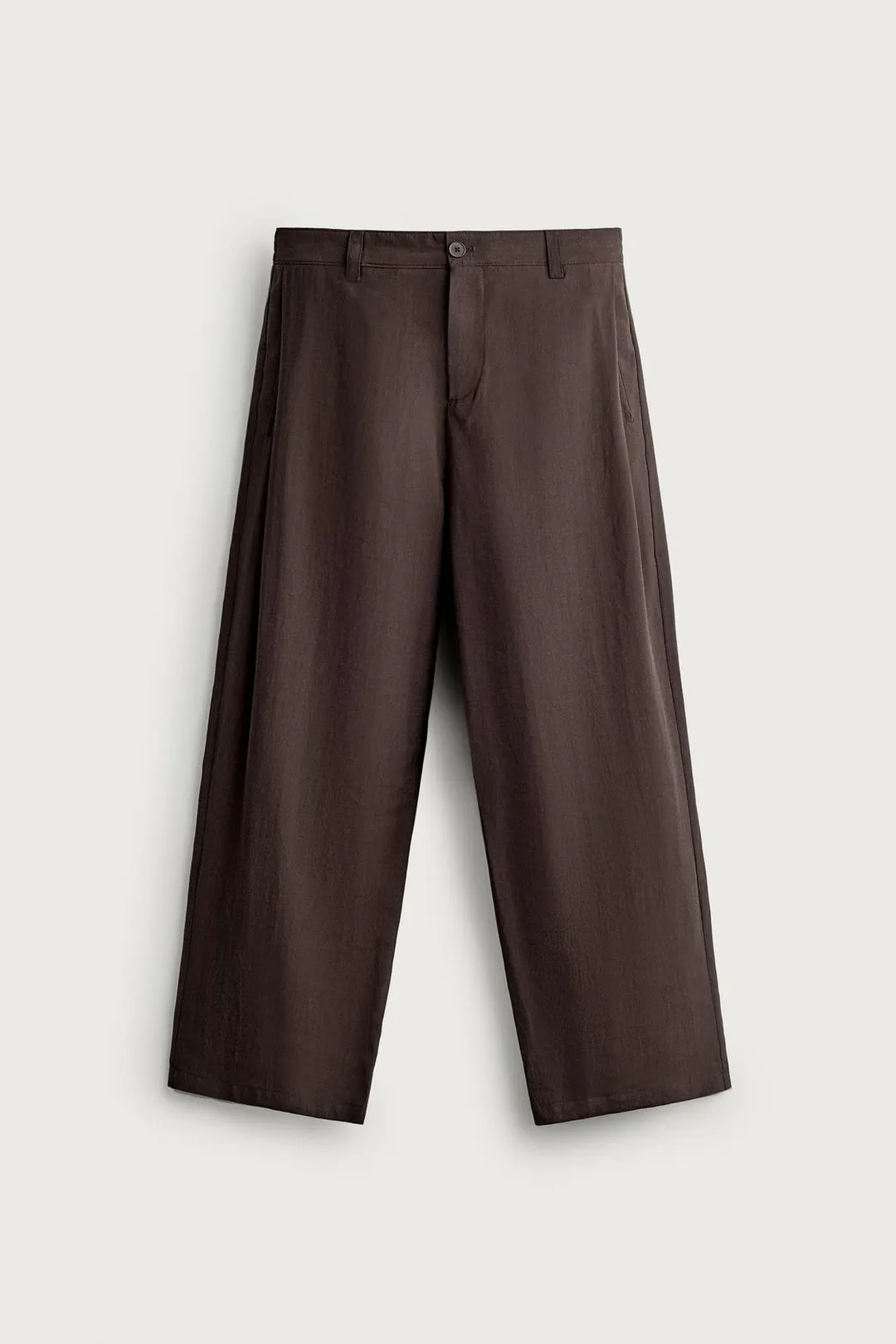 Брюки струящегося кроя с боковыми складками, Zara