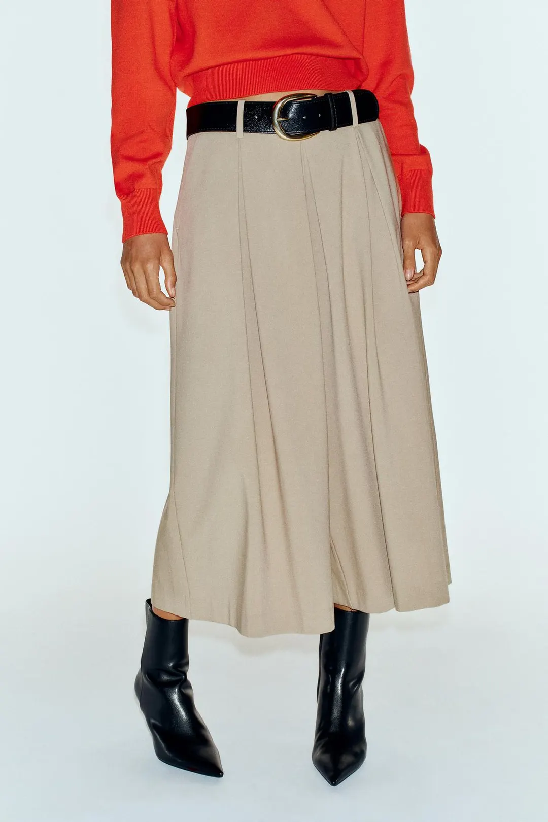 Кюлоты со складками и поясом, Zara