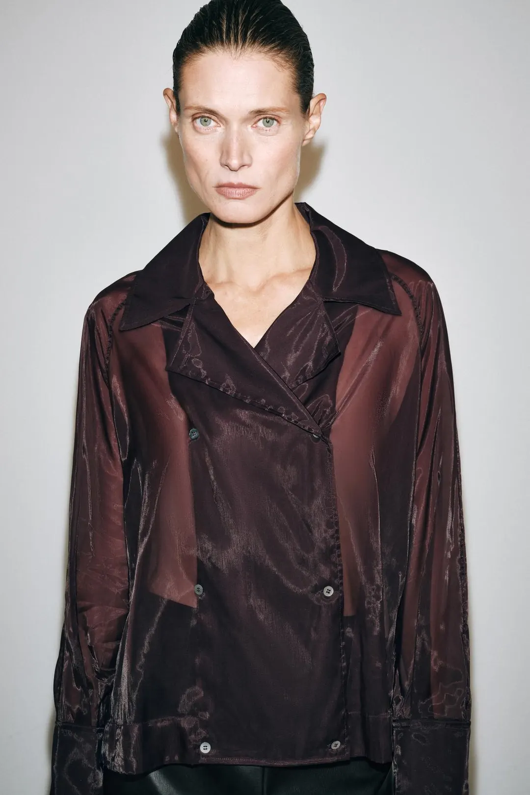 Рубашка из органзы ZW Collection, Zara