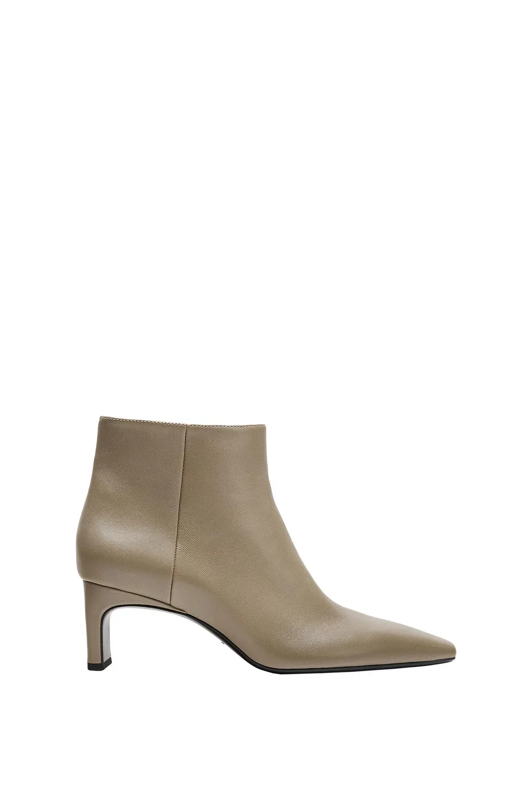 Ботильоны из кожи на каблуке kitten heel, Zara