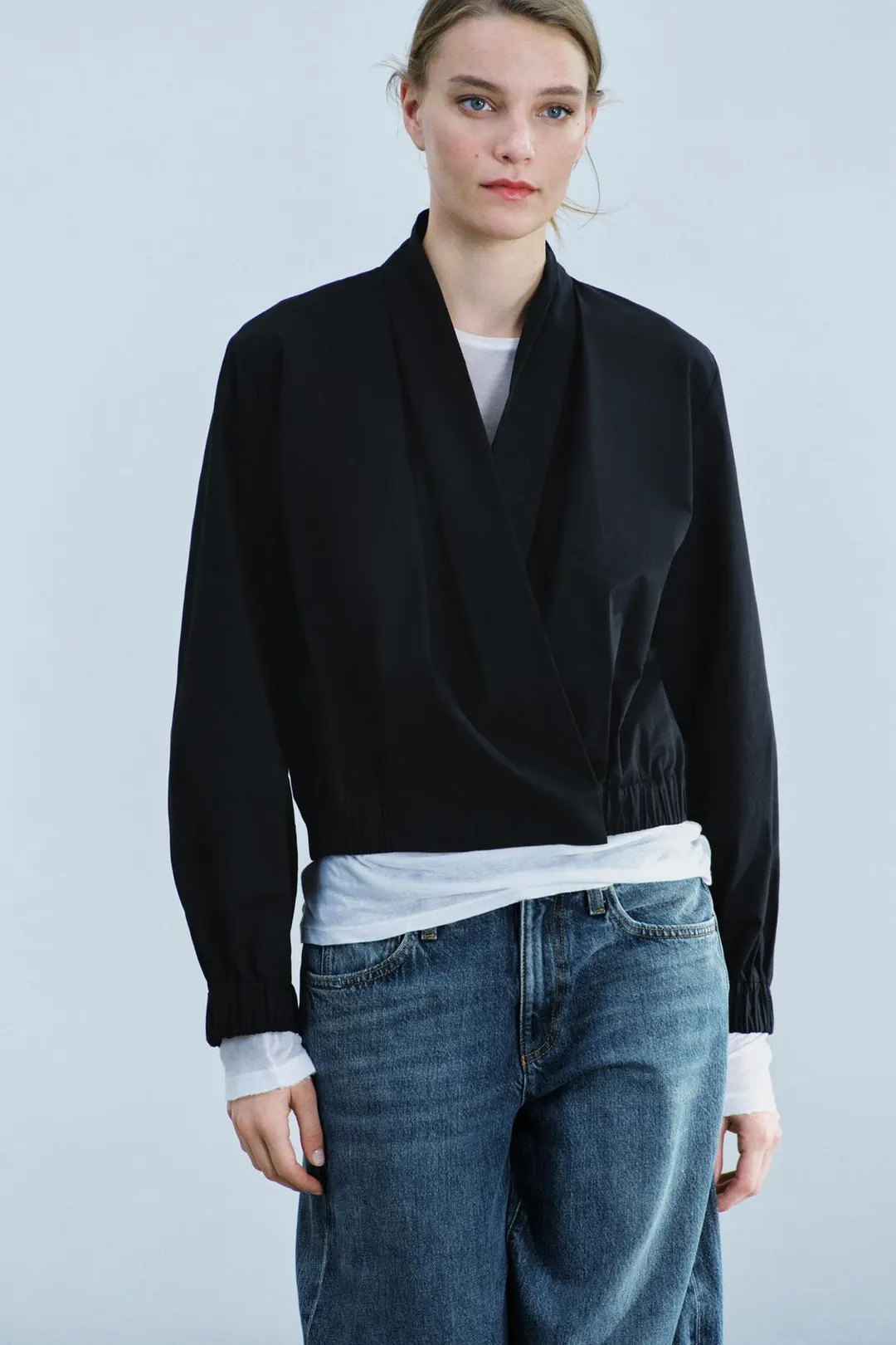 Рубашка-бомбер с запахом ZW Collection, Zara