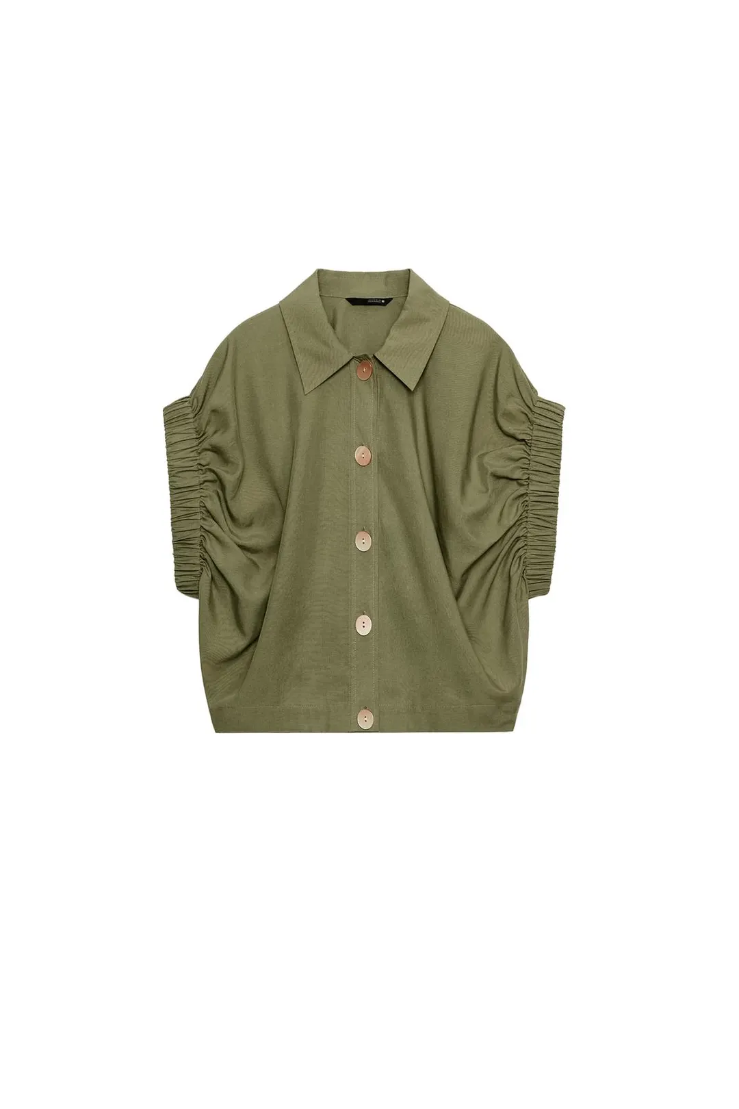 Рубашка с драпированными рукавами, Zara
