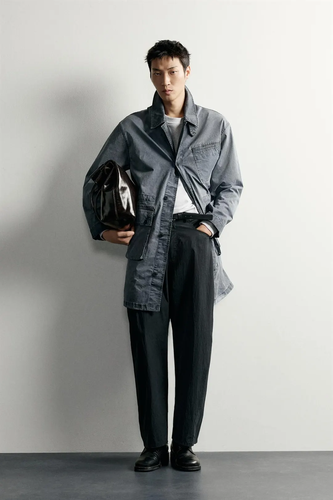 Тренч свободного кроя с эффектом стирки, Zara