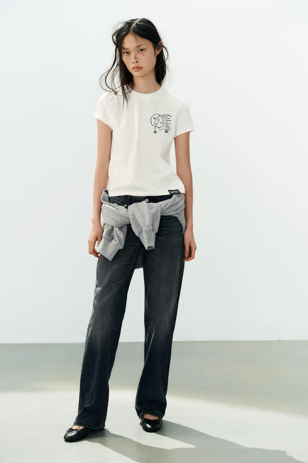 Футболка с вышивкой ISABELLE FELIU, Zara