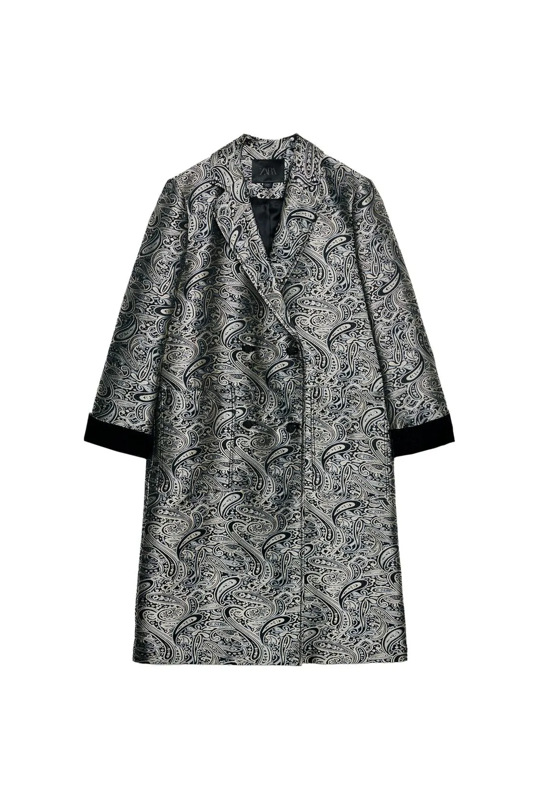 Жаккардовое пальто ZW Collection, Zara