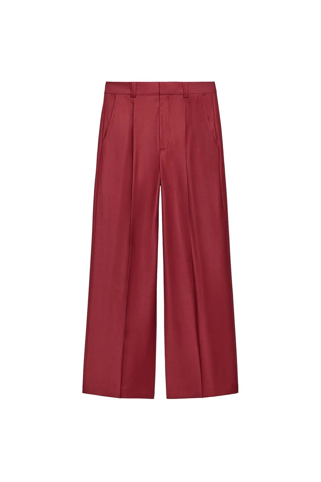 Брюки со складками из смесовой шерсти ZW Collection, Zara