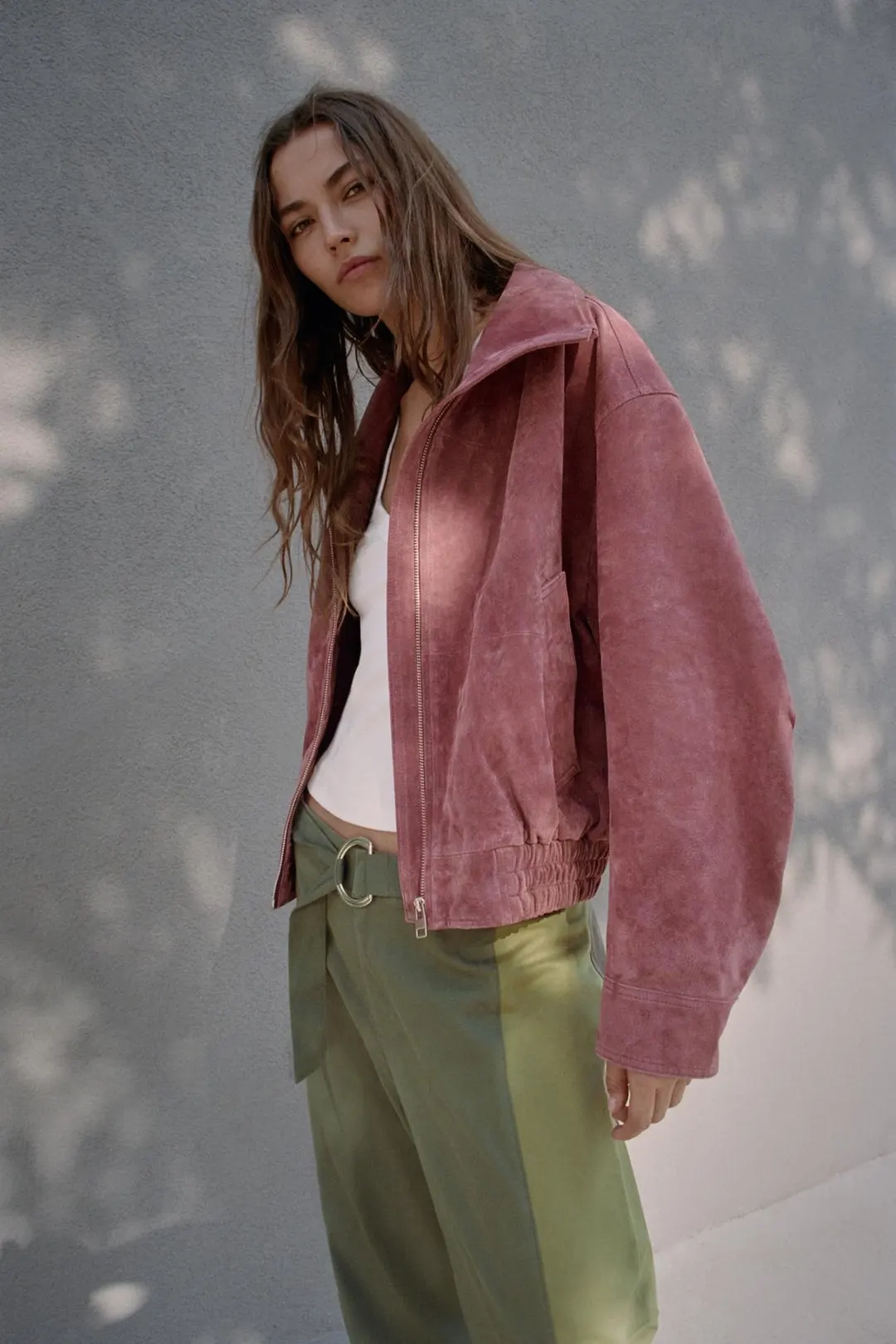 Бомбер из 100% кожи, Zara