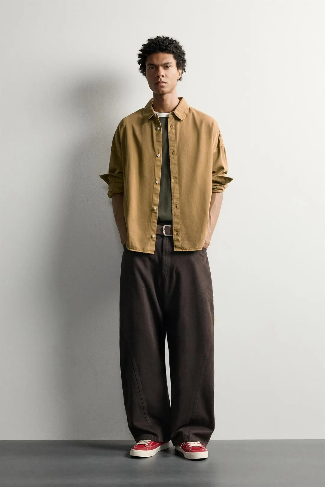 Брюки кроя баллон со швами, Zara