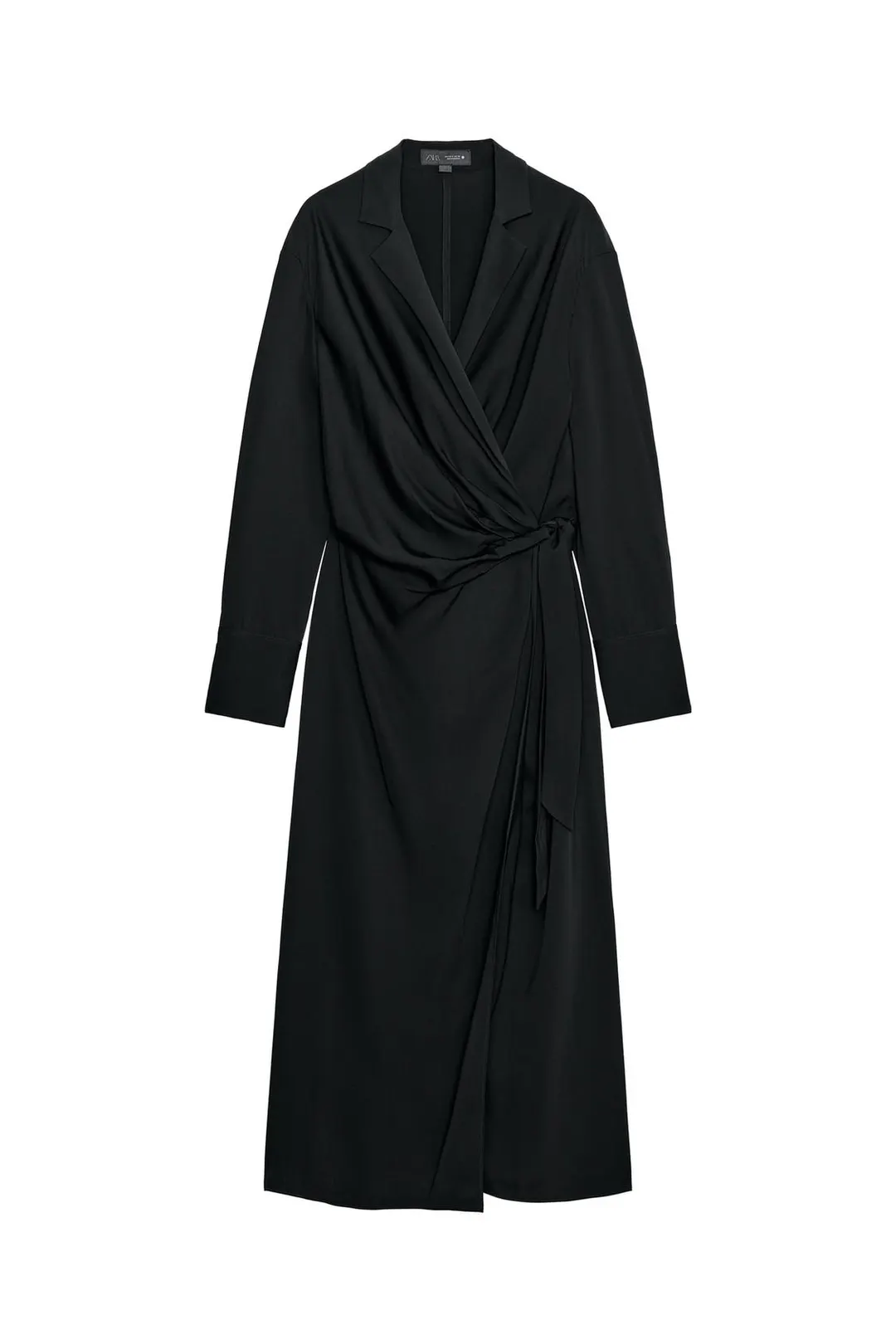 Атласное платье с узлом ZW Collection, Zara