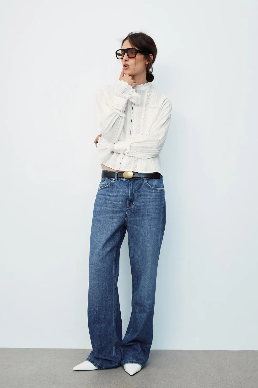 Блузка романтичная с вышивкой, Zara