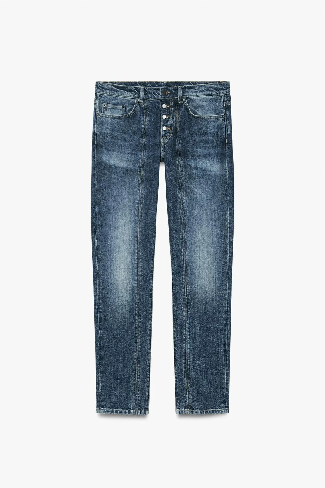 Джинсы зауженного кроя со швами, Zara