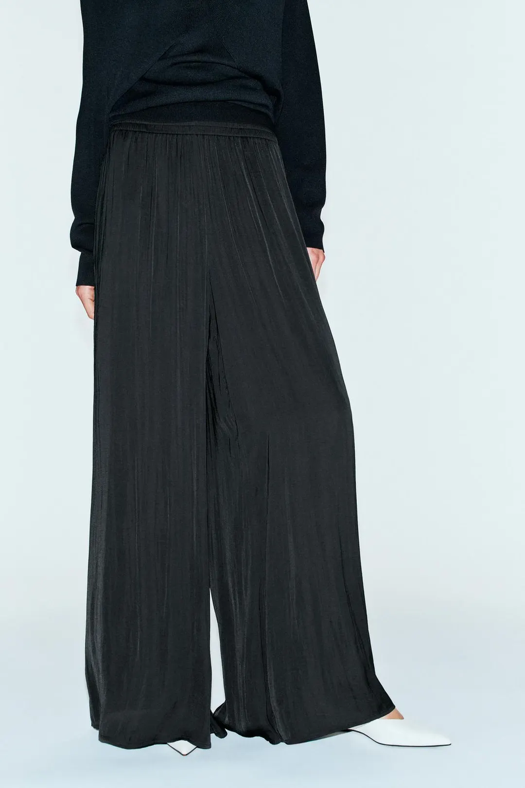 Брюки струящегося кроя с широкими штанинами, Zara