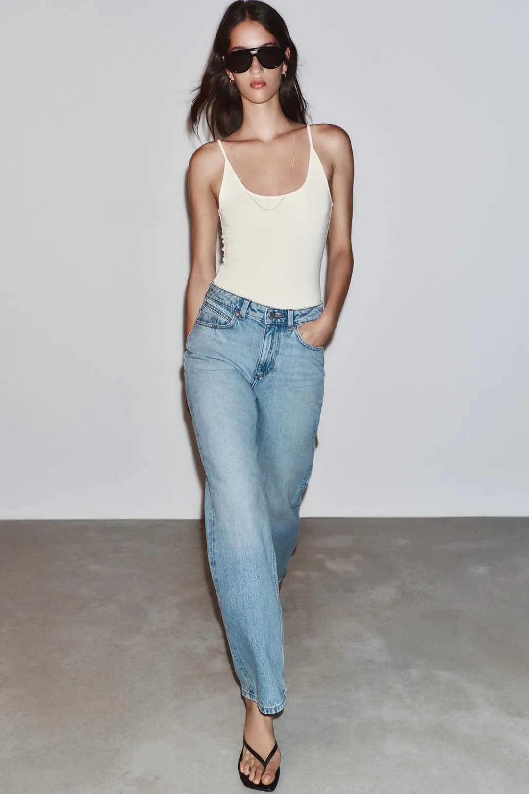 Джинсы классического кроя с высокой посадкой Z1975, Zara