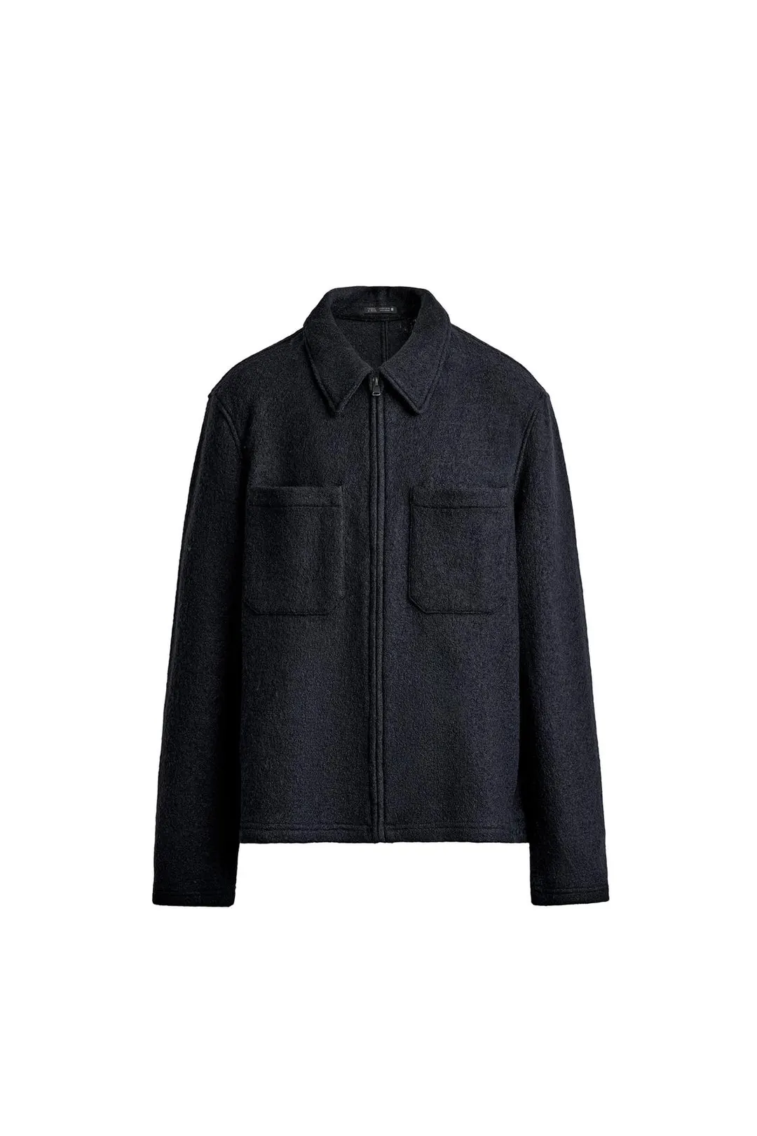 Рубашка фактурная из смеси вискозы и шерсти, Zara